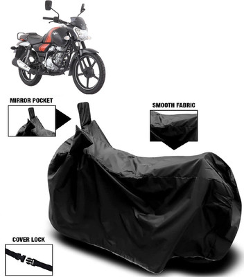 AutoKick Two Wheeler Cover for Bajaj(V12, Black)