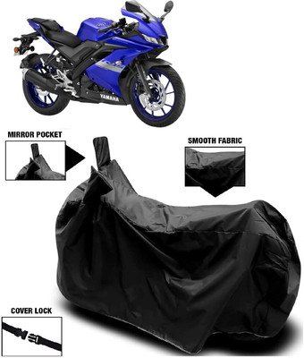AutoKick Two Wheeler Cover for Yamaha(YZF-R15 V3 BS6, Black)