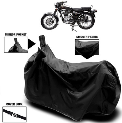 AutoKick Two Wheeler Cover for Royal Enfield(Electra 5S, Black)
