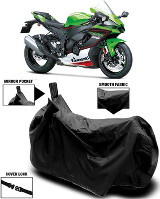 AutoKick Two Wheeler Cover for Kawasaki(Ninja ZX-10R, Black)