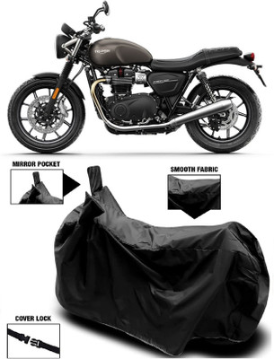 AutoFave Two Wheeler Cover for Triumph(Street Twin BS6, Black)