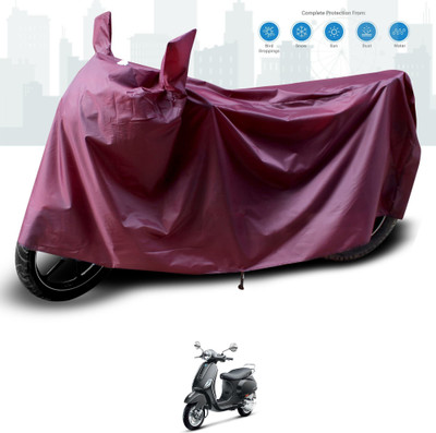 KEDIT Two Wheeler Cover for Vespa(Vespa VXL 125, Maroon)