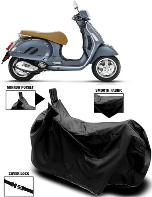 AutoFave Two Wheeler Cover for Vespa(GTS 300, Black)