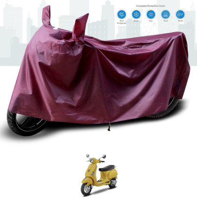 KEDIT Two Wheeler Cover for Vespa(Vespa LX 125, Maroon)