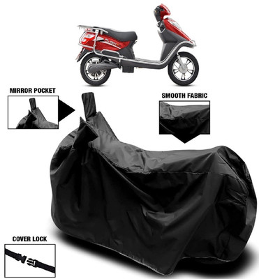 AutoFave Two Wheeler Cover for Hero Electric(Electric Flash, Black)