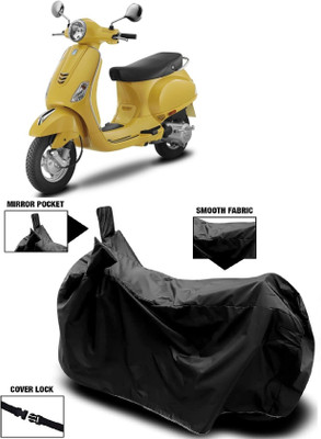 AutoKick Two Wheeler Cover for Vespa(Vespa LX 125, Black)
