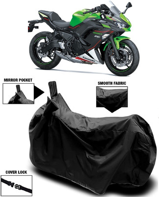 AutoKick Two Wheeler Cover for Kawasaki(Ninja 650, Black)