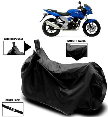 AutoFave Two Wheeler Cover for Bajaj(Pulsar 200 NS DTS-i, Black)