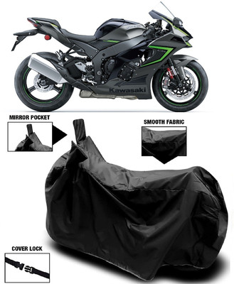 AutoKick Two Wheeler Cover for Kawasaki(Ninja ZX 10R, Black)