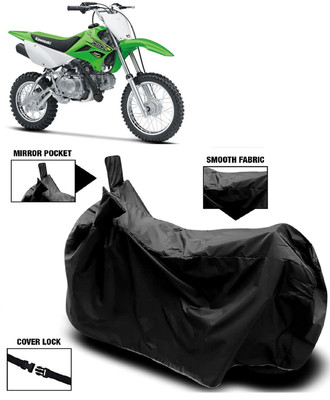 AutoKick Two Wheeler Cover for Kawasaki(KLX 110, Black)