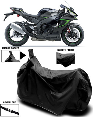 Autoprime Two Wheeler Cover for Kawasaki(Ninja ZX 10R BS6, Black)