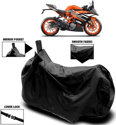 AutoFave Two Wheeler Cover for KTM(RC 200 BS6, Black)