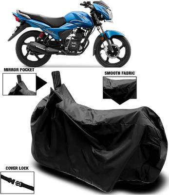 AutoFave Two Wheeler Cover for TVS(Victor New, Black)