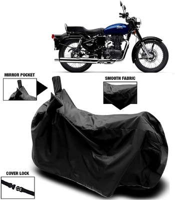 Autoprime Two Wheeler Cover for Royal Enfield(Bullet 350 New, Black)