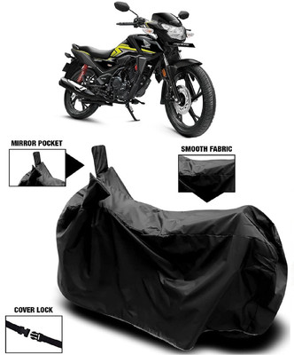 AutoFave Two Wheeler Cover for Honda(SP 125, Black)