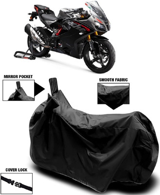 AutoFave Two Wheeler Cover for TVS(Apache RR 310, Black)