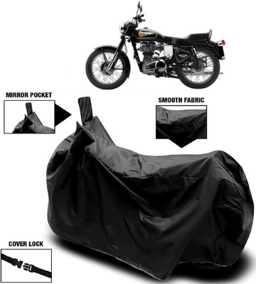 AutoFave Two Wheeler Cover for Royal Enfield(Bullet 350 Twinspark, Black)