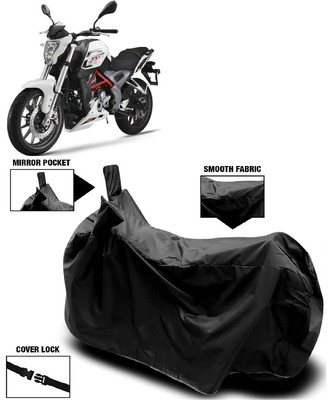 AutoFave Two Wheeler Cover for DSK Benelli(TNT 25, Black)