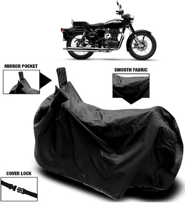 AutoFave Two Wheeler Cover for Royal Enfield(Standard 350, Black)