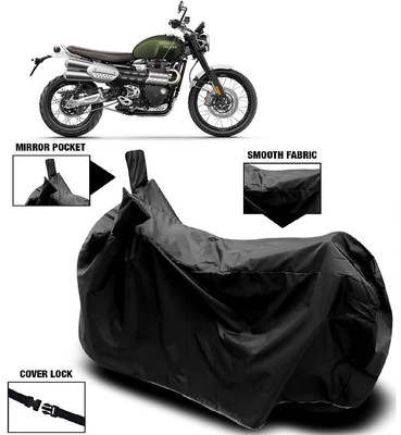 AutoFave Two Wheeler Cover for Triumph(Scrambler, Black)