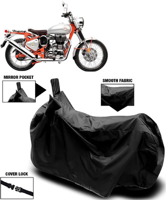 Autoprime Two Wheeler Cover for Royal Enfield(Bullet Trials 500, Black)