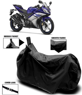 Autoprime Two Wheeler Cover for Yamaha(YZF-R15 V2, Black)