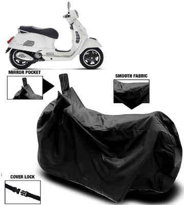 ANTOFY Two Wheeler Cover for Vespa(GTS Super 125, Black)