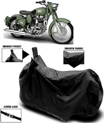 AutoKick Two Wheeler Cover for Royal Enfield(Beat, Black)