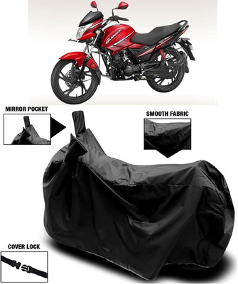 AutoFave Two Wheeler Cover for Hero(Glamour i3s, Black)