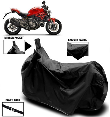AutoFave Two Wheeler Cover for Ducati(Monster 821, Black)