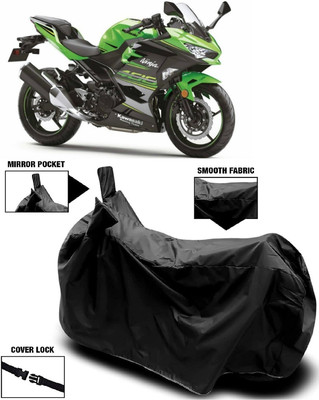 AutoFave Two Wheeler Cover for Kawasaki(Ninja 400, Black)