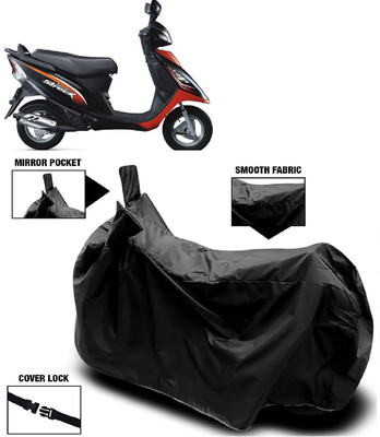 AutoKick Two Wheeler Cover for TVS(Scooty Streak, Black)