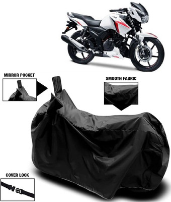 AutoFave Two Wheeler Cover for TVS(Apache, Black)