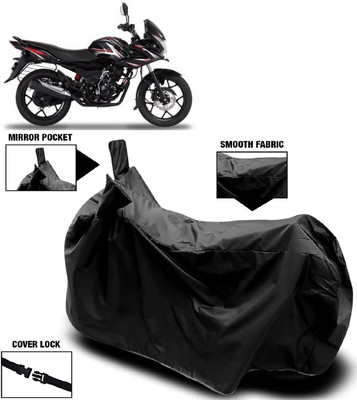ANTOFY Two Wheeler Cover for Bajaj(Discover 150 f, Black)
