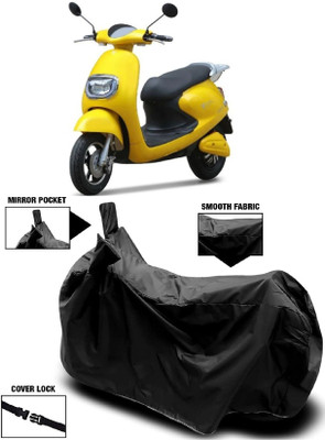 Autoprime Two Wheeler Cover for Techo Electra(Emerge, Black)