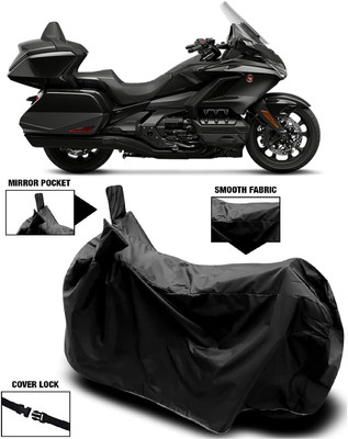 AutoFave Two Wheeler Cover for Honda(Gold Wing GL1800, Black)