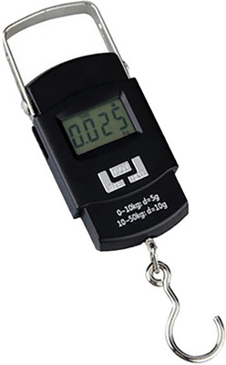 QNOVE 50Kg Portable Hanging Luggage Weight Machine C1385QA Weighing Scale(Black)