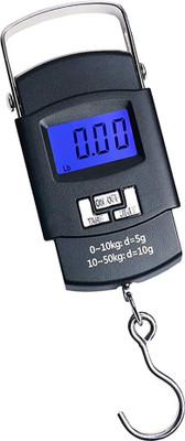 QNOVE 50Kg Portable Luggage Hanging Weight Machine Digital Weighing Scale C1319QA Weighing Scale(Black)