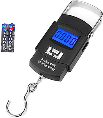 Kelo Portable Luggage Weighing Scale- digital hand weight machine 443/KKaj Weighing Scale(Black)