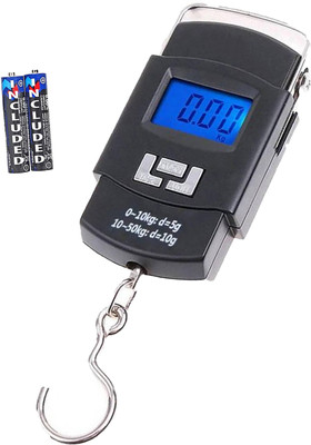 QNOVE Hanging Scale, Lcd Screen 50Kg Portable Electronic Digital Weight Scale C524QA Weighing Scale(Black)