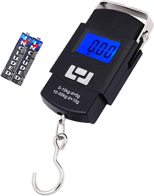 QNOVE 50Kg Portable Hanging Luggage Weight Machine C753QA Weighing Scale(Black)
