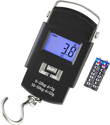 Qozent Digital Weight Machine- digital weighing machine for luggage 256/AQaj Weighing Scale(Black)