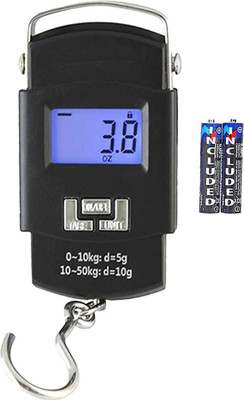 Glancing Portable Weighing Machine- portable luggage weighing scale 15/UGaj Weighing Scale(Black)