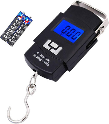 QNOVE Heavy Duty Luggage Weight Machine Portable, Hook , 50Kg C483QA Weighing Scale(Black)