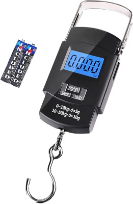 Qozent Hanging Luggage Weighing Scale- vajan kata 50kg 91/AQaj Weighing Scale(Black)