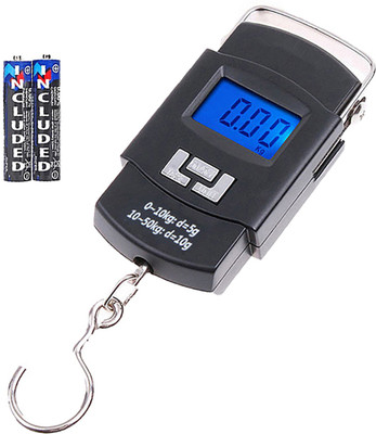 QNOVE 10G-50Kg Digital Hanging Luggage Fishing Portable Weight Scale C604QA Weighing Scale(Black)