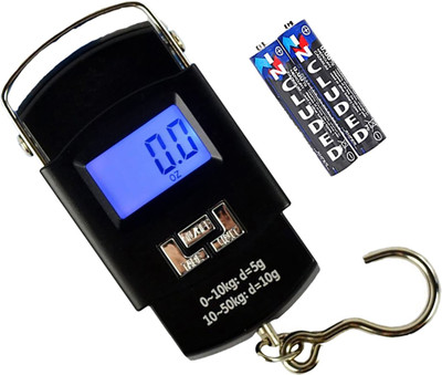 QNOVE 50Kg Portable Hanging Luggage Weight Machine C1103QA Weighing Scale(Black)