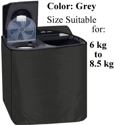 Declooms Semi-Automatic Washing Machine  Cover(Width: 84 cm, Grey)