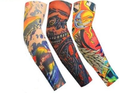 Indus Cloud Sun Protection Arm Sleeves Tattoo Cover up & Hand Sleeves Nylon Arm Warmer(Multicolor)