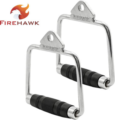 LCARNO Pair of D Handle with Rubber Hand grips, Attachment for Weight Lifting Multi-training Bar